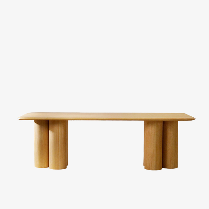 Tavolo da pranzo quadrato in legno minimalista per 4 persone