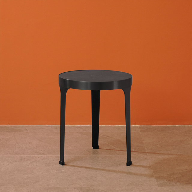 Tavolino da divano minimalista in acciaio inossidabile per soggiorno all'aperto