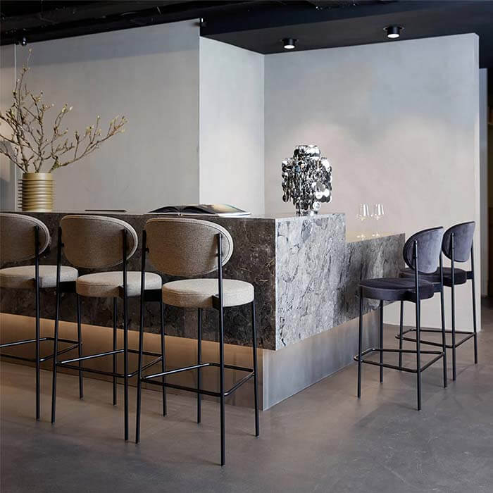 Sgabello da bar alto moderno e sgabello da bancone Sedia sgabello da bar con schienale senza braccioli 