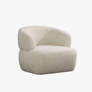 Poltrona lounge moderna Teddy Boucle Poltrona pigra per divano singolo