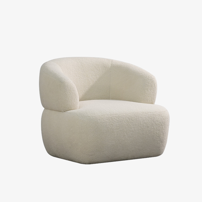 Poltrona lounge moderna Teddy Boucle Poltrona pigra per divano singolo