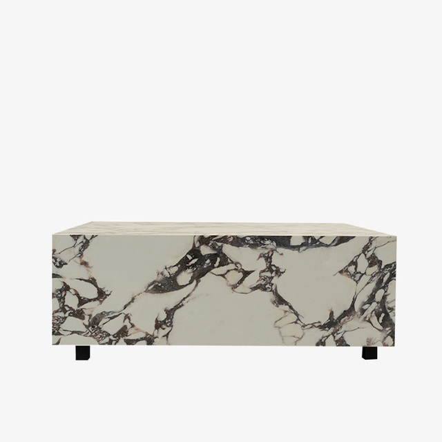 Tavolino basso quadrato in marmo moderno di lusso 