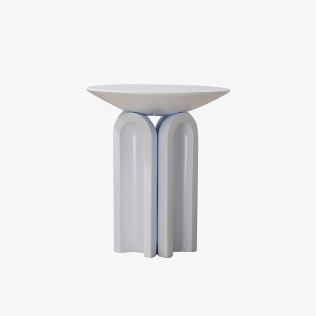 Tavolino / comodino di lusso in fibra di vetro dal design unico blu cielo