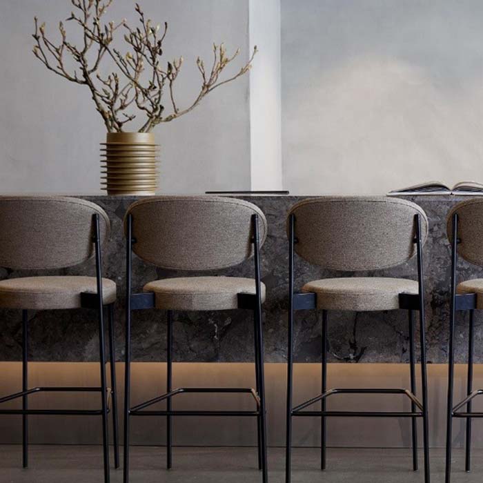 Sgabello da bar alto moderno e sgabello da bancone Sedia sgabello da bar con schienale senza braccioli 