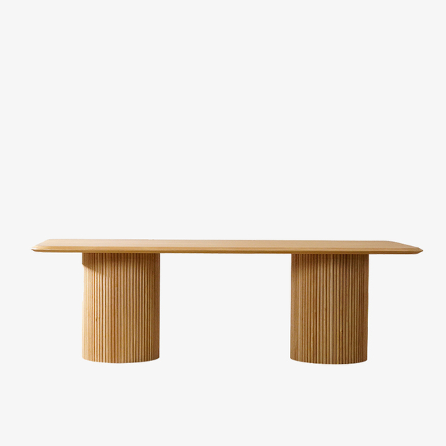 Tavolo da pranzo rettangolare moderno in legno massello di noce della metà del secolo
