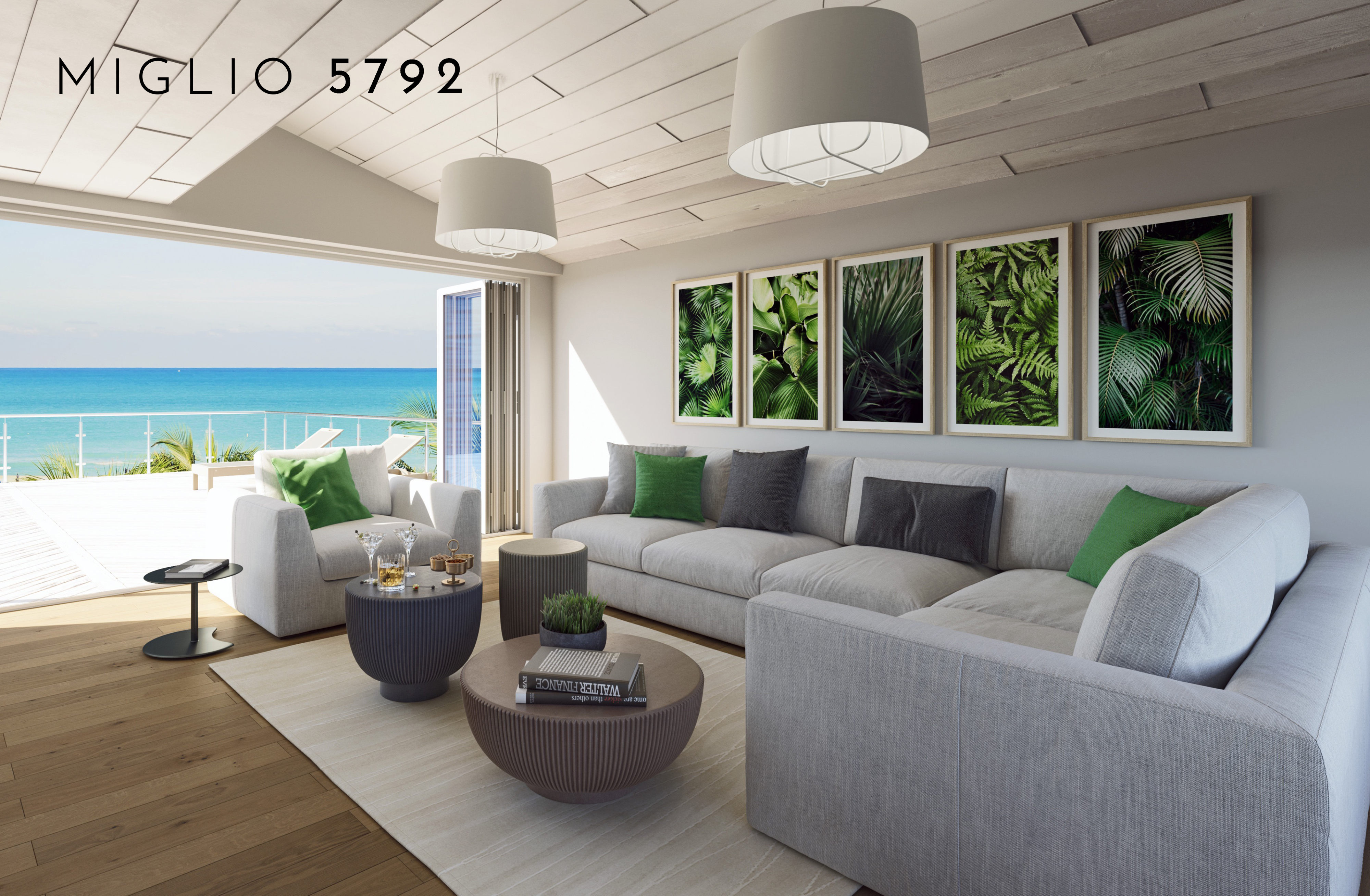 Design del divano a forma di L del soggiorno