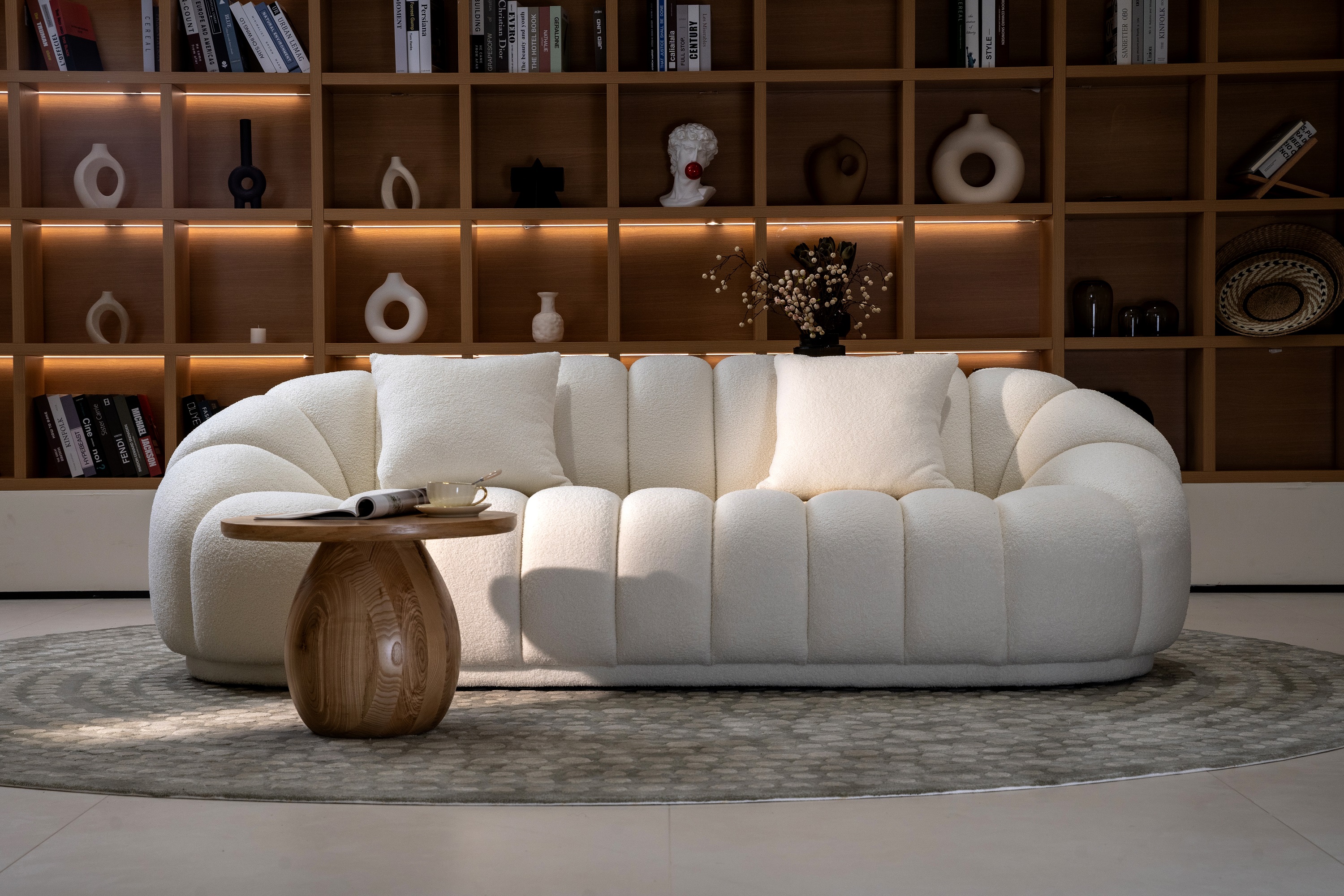 Divano a tre posti dal design Pumpkin