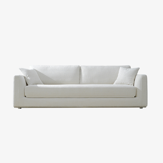 Divano letto moderno imbottito bianco