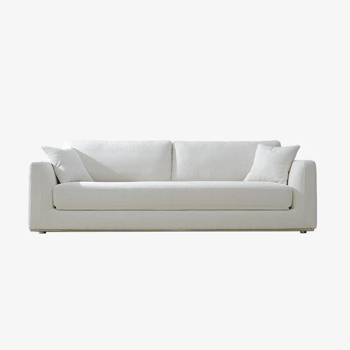 Divano letto moderno imbottito bianco